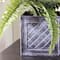 20" Green Artificial Boston Fern in Black Tin Pot